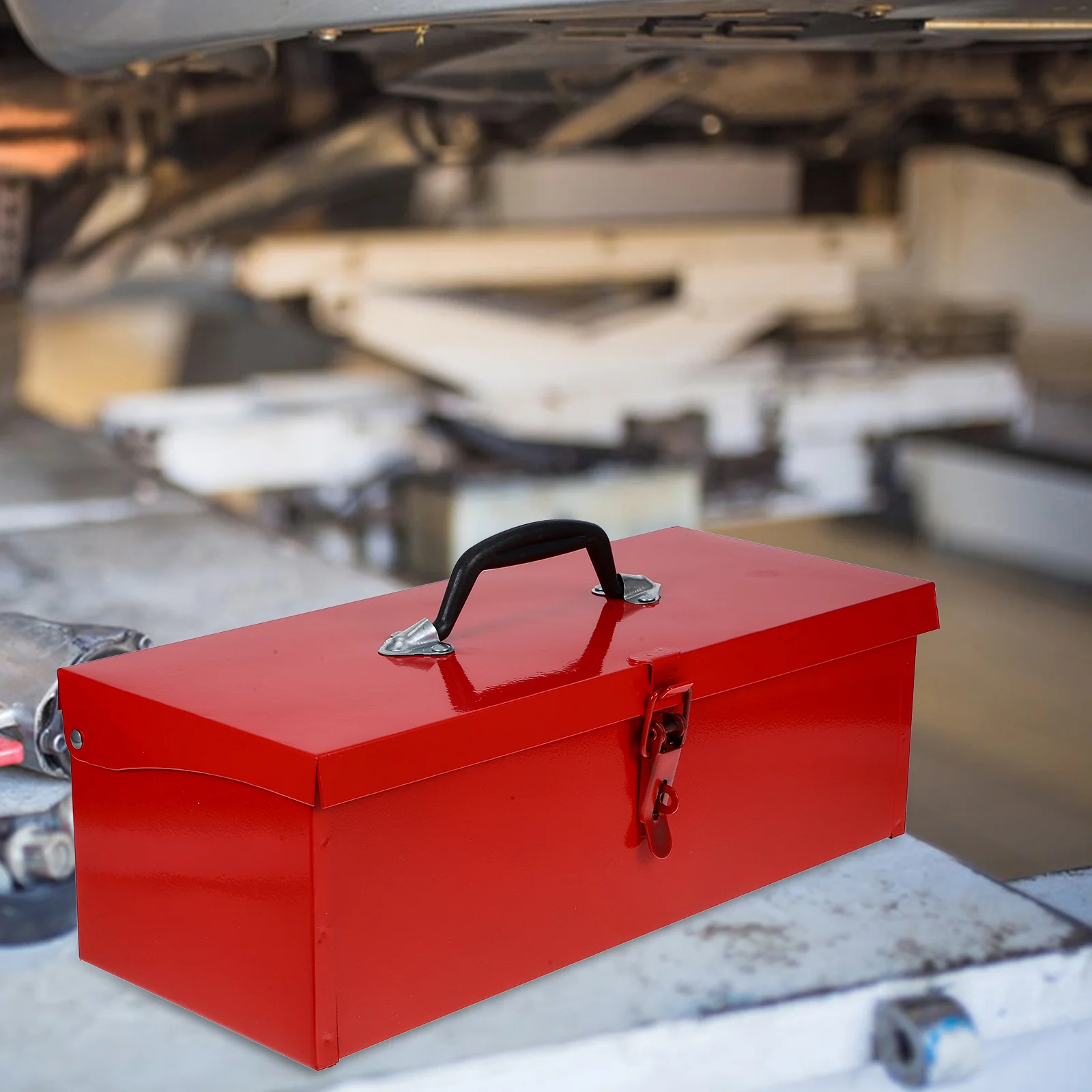 Tin Toolbox Household Waterproof Case Storage Bins for Shelves Kits Container Tractor