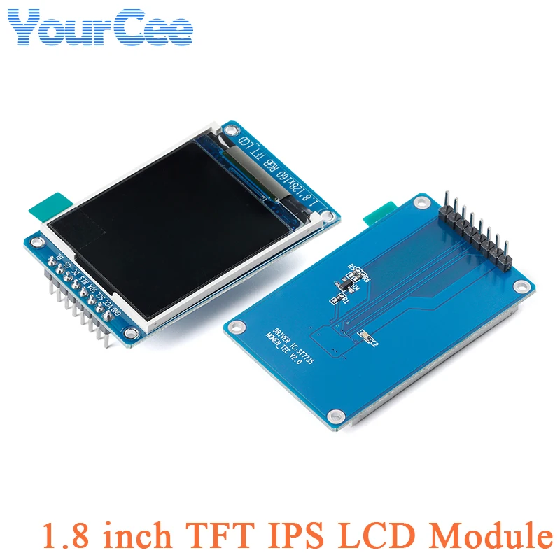 1.8-calowy kolorowy ekran HD IPS TFT LCD SPI, moduł wyświetlacza 1.8" 128x160 128*160 z pełnym kątem widzenia, sterownik ST7735, zasilanie DC 3.3V