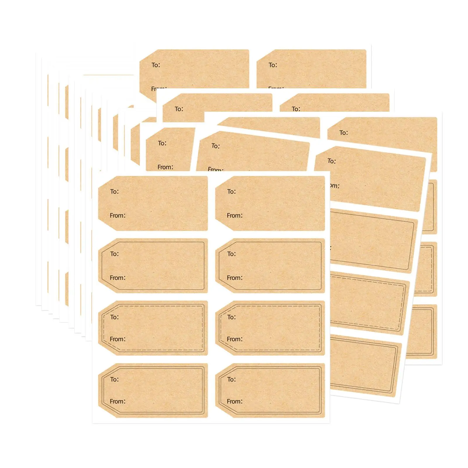 160 Pieces to and from Gift Tag Labels Rectangular Gift Wrapping Stickers for Christmas Valentine's Day Birthday Party Supplies