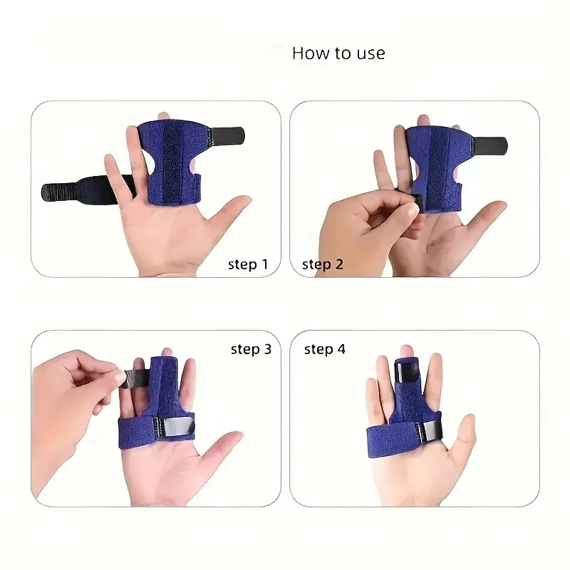 Finger Splint, Adjustable Finger Support Brace, With Fastening Strap For Alleviating Finger Locking, Popping, Bending