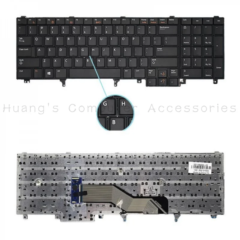 Оригинальная американская клавиатура SS+ для ноутбуков Dell Latitude E6520 E5520 E5530 E6530 Precision M4600 M6600 M4700 M6700