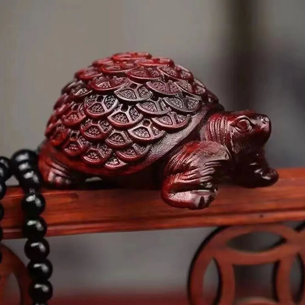 

Wood Carving Turtle nament Purple S Statue Decorations Figure Home Mini Craft Auspicious Wealth Prosperity Bedroom Living