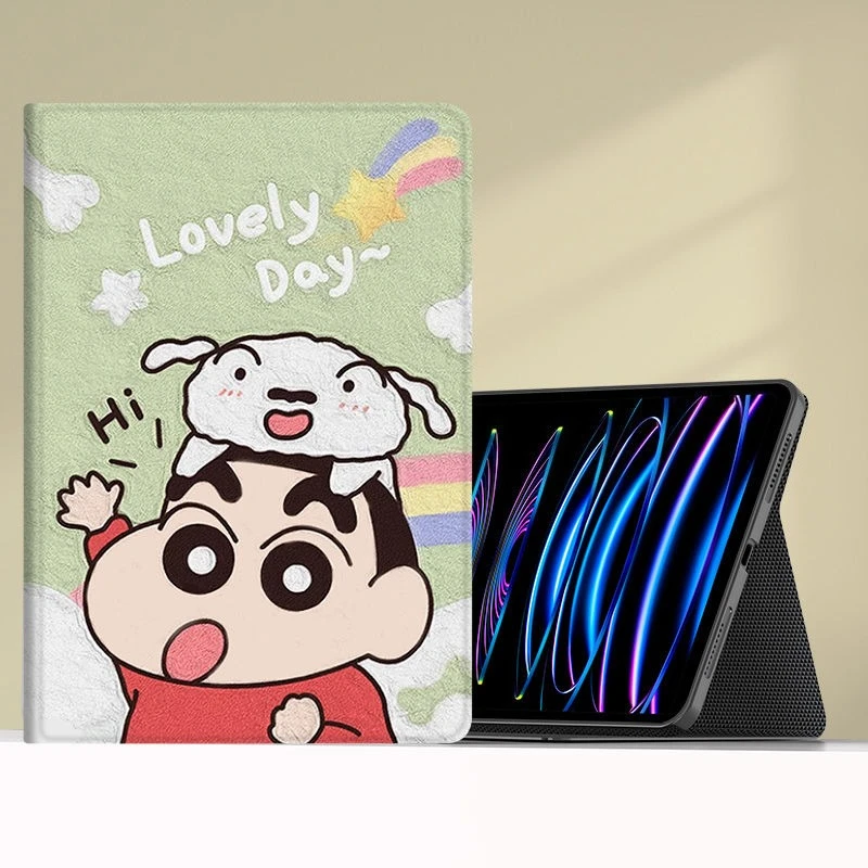 

Чехол Crayon Shin-chan для iPad A16 11th Pro 22 21 11 дюймов, 2024 Air6, 10-го поколения, 10,9 дюйма, противоударный чехол Mini6 7 8,3 дюйма, чехол