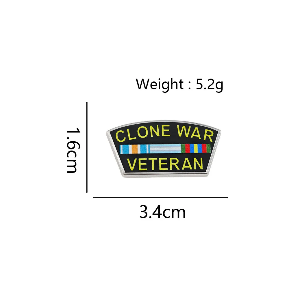 Clone-War Veteran Metall-Emaille-Pin Galaktische Republik Soldatenabzeichen Kampagnenband Brosche Anstecknadel Fangeschenk – Detail 2