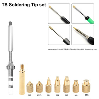 TS Heat Insert Nut Iron Tip 3D Implanted Hot Melt Brass Nut Pressure Head M2-M8 Brass kit for TS100 TS101 PINE64 Soldering Iron