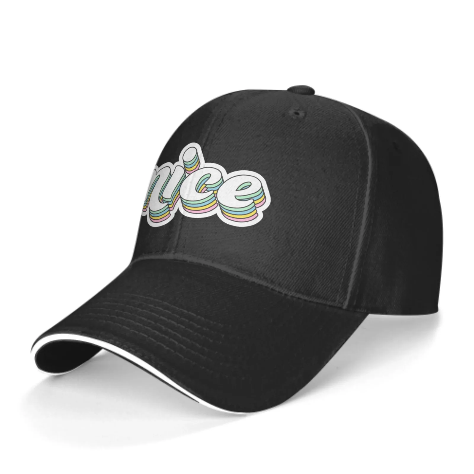 

Line Art Cartoon Nice Baseball Cap Sandwich Duck Tongue Hat Spring Summer for Men Women Fashion Daily Sports Travel