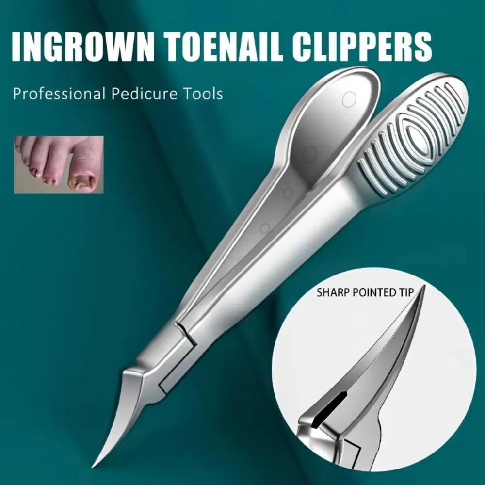 Ultra Sharp Cuticle Nipper Anti-Slip Design Comfortable Grip Nail Cutter with Pointed and Toothed Blades Stainless Steel