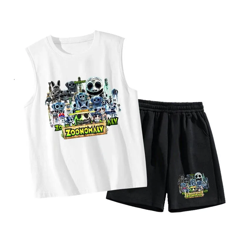

NewZOONOMALY Tank Top Set Summer Children Sleeveless Shirt Set Sleepwear Vest Cartoon Shorts Baby Suit Clothing2025
