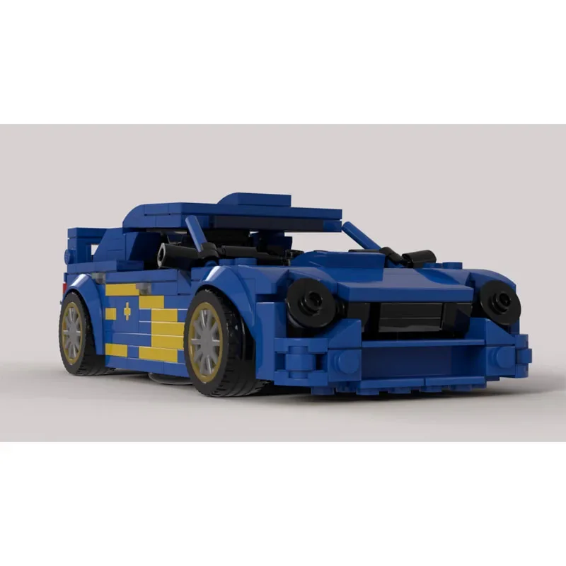 MOC-172998 Blauwe Klassieke Sportwagen Bouwsteenmodel • 317 Onderdelen Moc Creatieve Kinderverjaardag Bouwsteen Speelgoed Cadeau