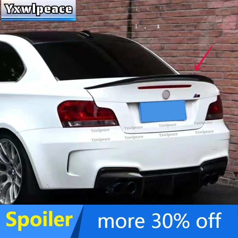 

For BMW 1 Series E82 1M 2-Door Coupe Spoiler 2007-2013 ABS Plastic Unpainted Color Rear Trunk Lip Spoiler Car Accessories