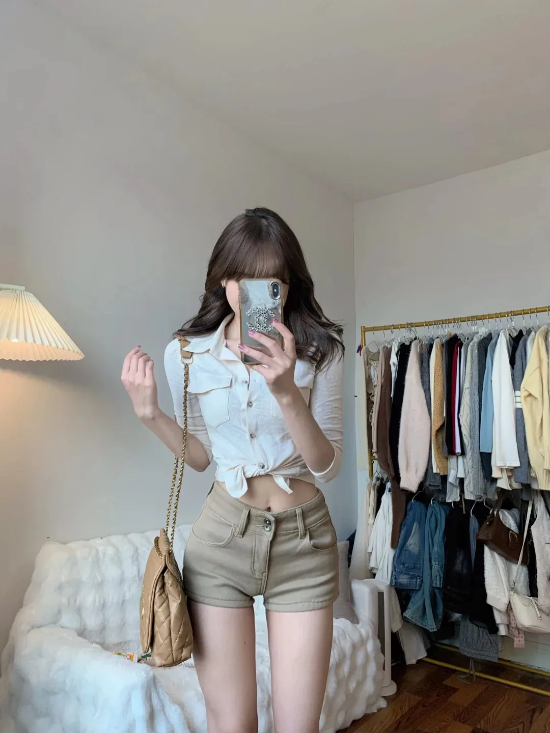 

High Waist Elastic Denim orts Women's Summer Tight A-Line Hip Pad Hot Pants Casual Zipper Wide Leg Pants Cotton Stretch