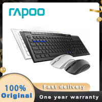 Rapoo 8200G Multi-mode Silent Wireless Keyboard Mouse Combos Bluetooth-compatible and 2.4G switch between 3 Devices Connection