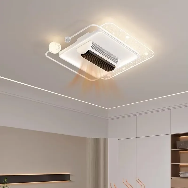 New Luxury Bladeless Ceiling Light for Living Room Dining Full-House Lighting Modern Starry Sky Design Remote Control LED AC