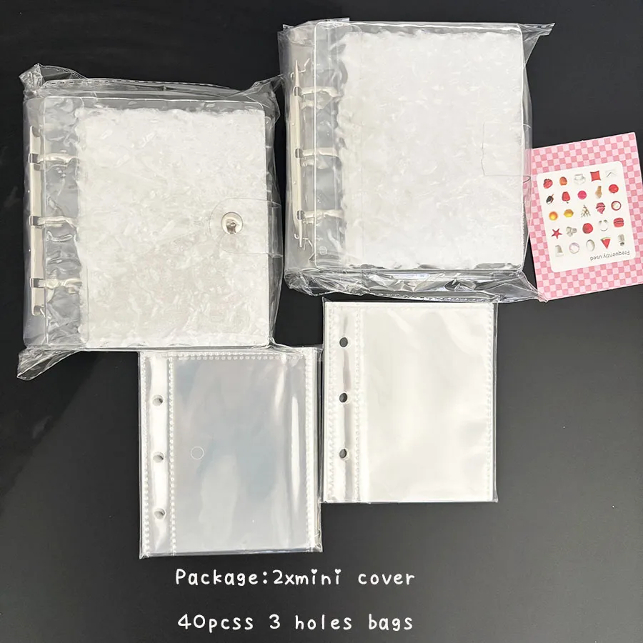 Sharkbang A5/Mini Crystal Binder Kartenbuch, 20 Stück doppelseitige Nachfüllbeutel, Loseblatt-Fotoalbum mit festem Einband, Postkarten-Organizer – Detail 15
