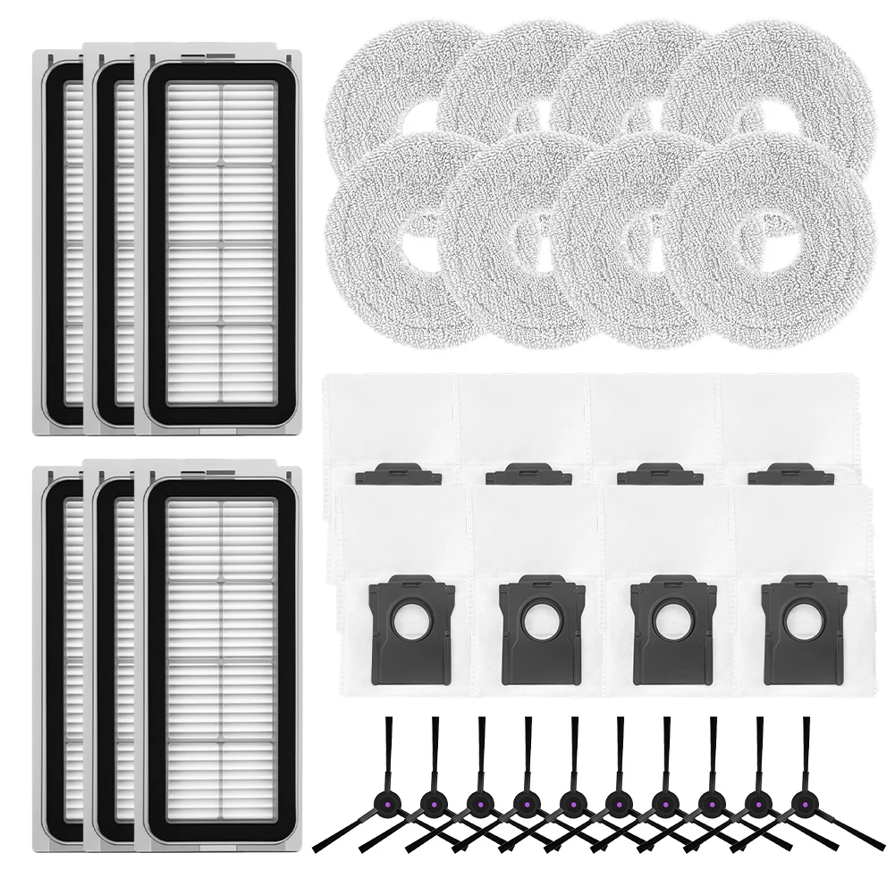 

1 Set For Cecotec For Conga For X50 For X50 FOR X-Treme Robot Vacuum Cleaner Accessorie Filter Mop Cloth Dust Bag Side Brush Kit
