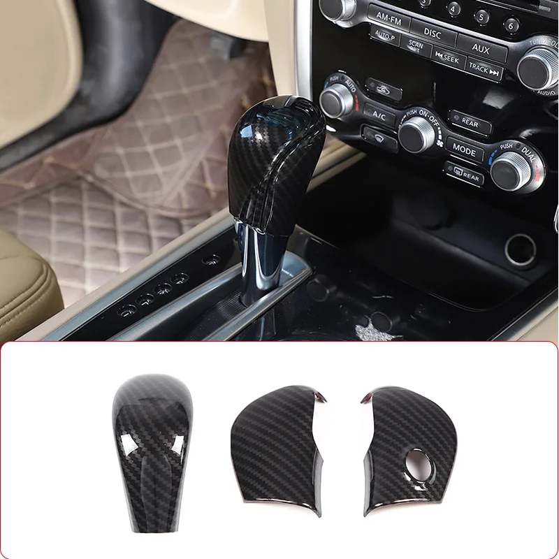 

For Nissan Pathfinder 2013-2018 ABS Carbon Fiber Car Gear Head Protection Cover Decorative Stickers Car Accessories
