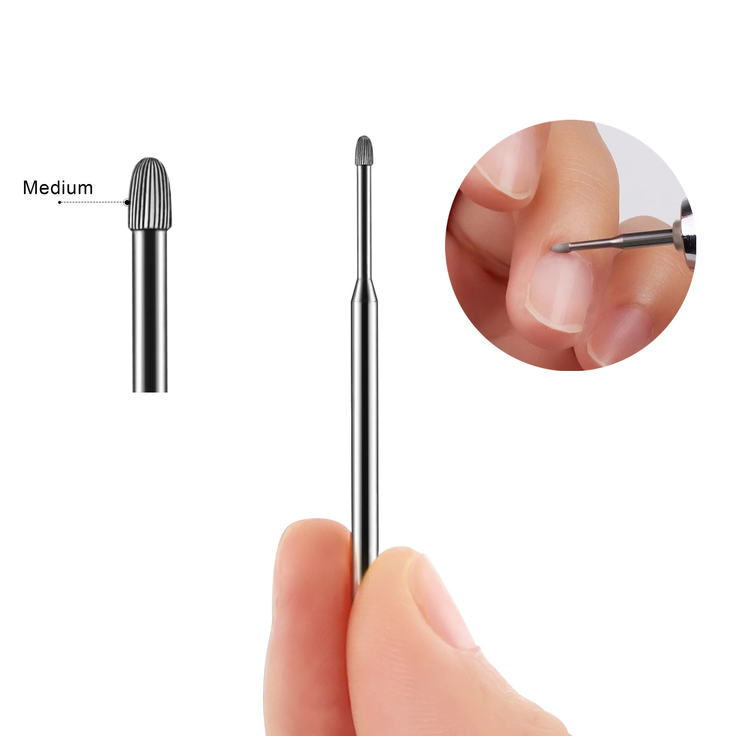 Premium Nail Drill Bit For Removing Dead Skin And Cuticles Around The Nails - 3/32'' Universal Size, Durable, Tungsten Steel