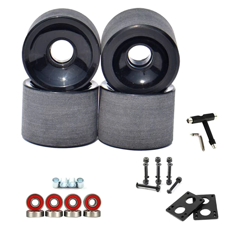 4Pcs 70X51mm Surf Skateboard Wheels Longboard Low Noise Wear-Resisting Road Field Skating With Tool And Gaskets