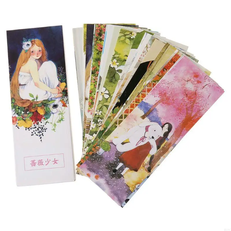 W89C 30PCS Fleurs Books Bookmarks Page Notes Page Étiquette Message Message Book Booker
