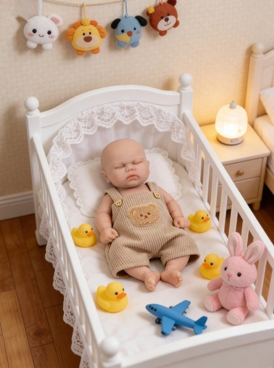 

NPK 12'' Mouth Can Open Super Soft Platinum Solid Silicone Reborn Pickle Version Elastic Strechable Collectible Art Doll