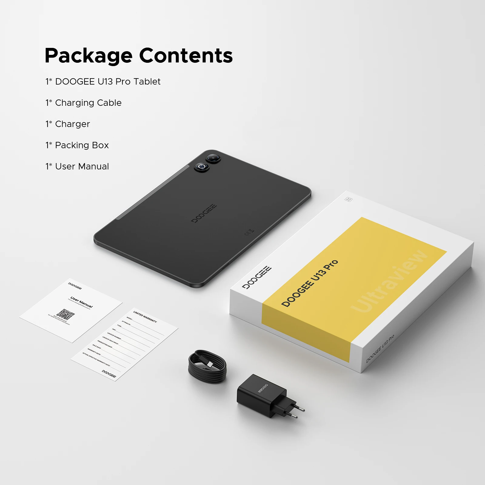 DOOGEE U13 Pro 2 in 1 Tablet PC 13.4