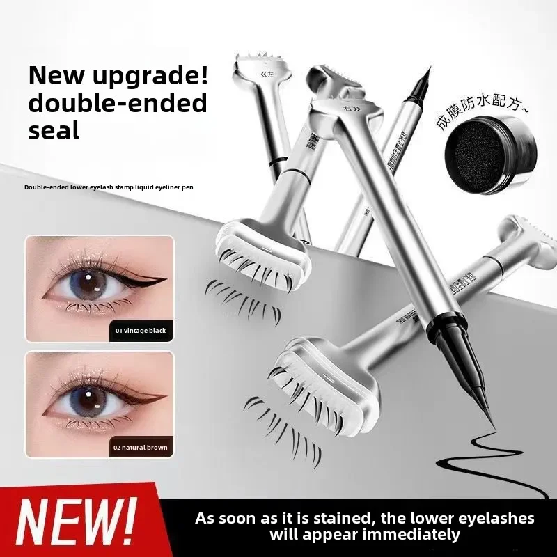 

Подводка для глаз Stamp, водостойкая, устойчивая к размазыванию, долговечная, ультра-наконечник для точных линий, естественный эффект ресничек, идеально подходит для начинающих