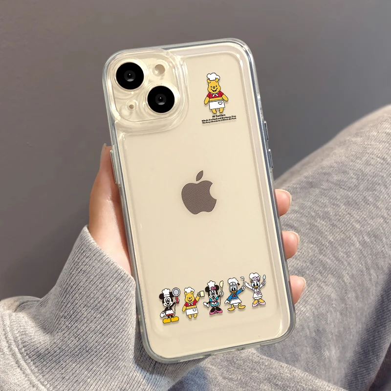 ديزني ميكي ماوس لينة سيليكون الكرتون جراب هاتف آيفون 17 16 15 14 13 12 11 برو ماكس XR XS ماكس 7 8 التغطية الكاملة الصغيرة #3