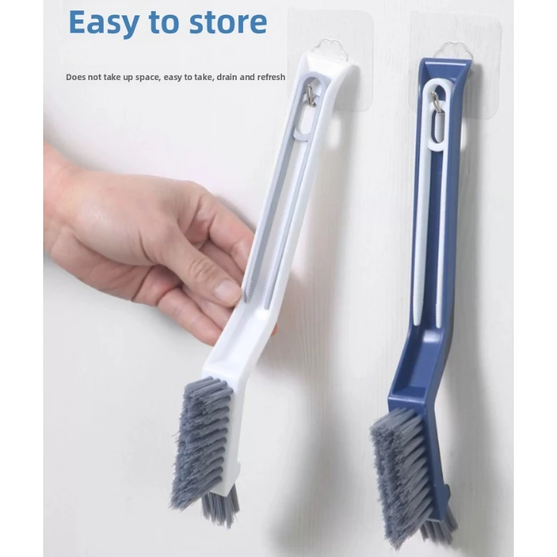 Effective Cleaning Brush for Corners and Gaps - 2-in-1 Multipurpose Bathroom and Floor Tiles Cleaning Brush