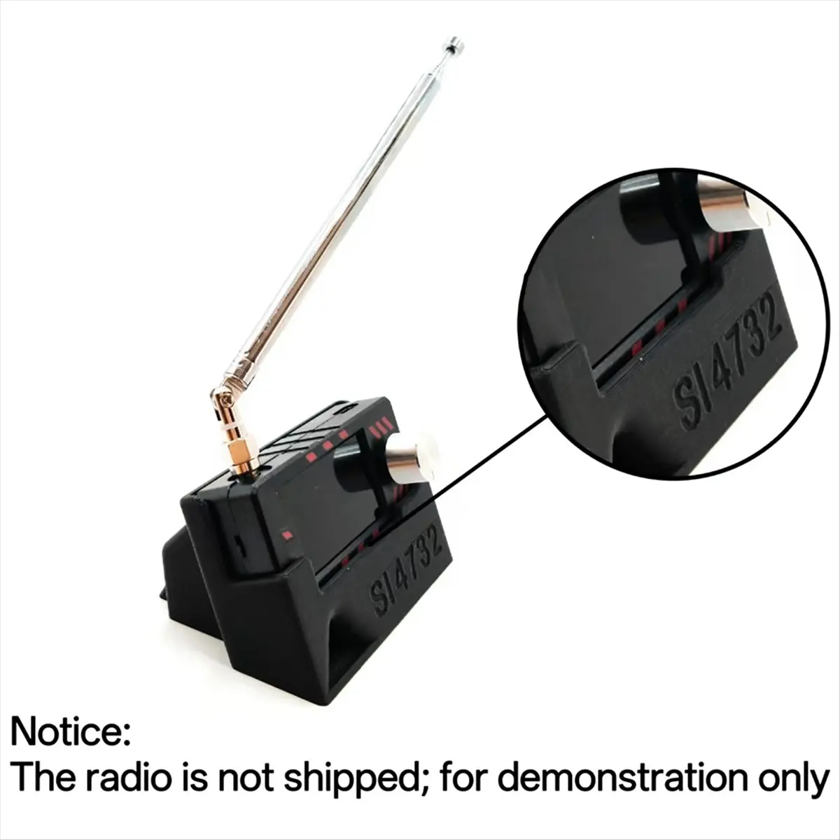 (B63C) Bracket for ATS MINI SI4732 Radio, Built-in Sound Guide, 3D Printing Material Radio Holder for Mini SI4732 Radio Case