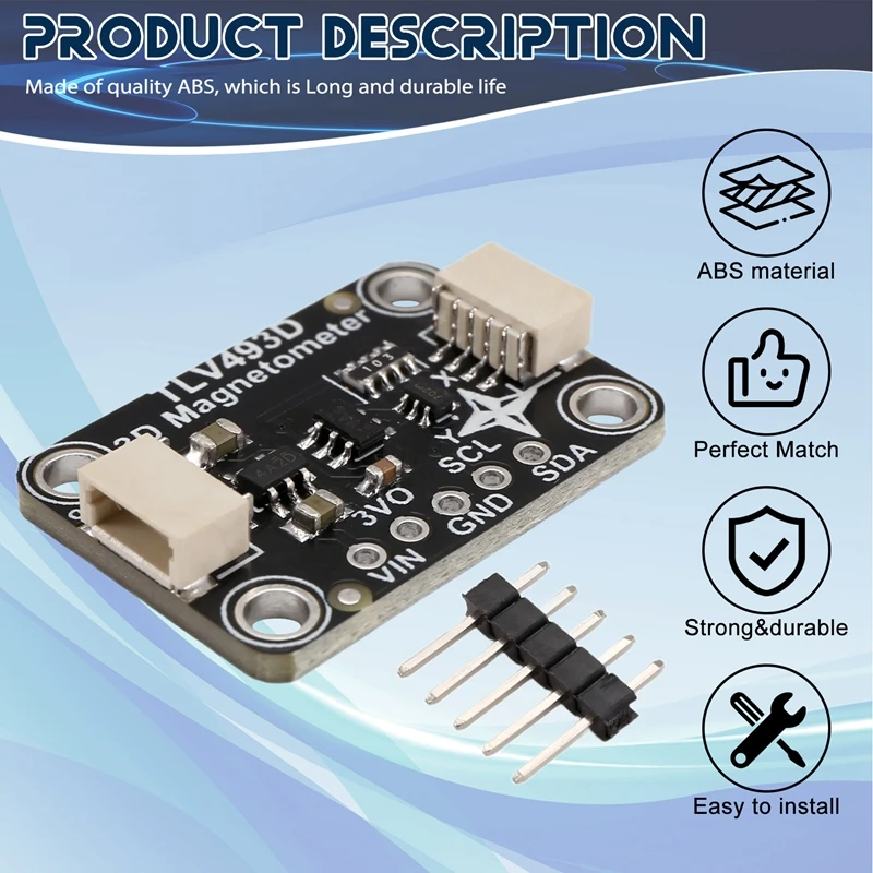 Imagem -05 - Módulo Magnetômetro de Eixo Triplo Compatível com Stemma qt Qwiic Tlv493d