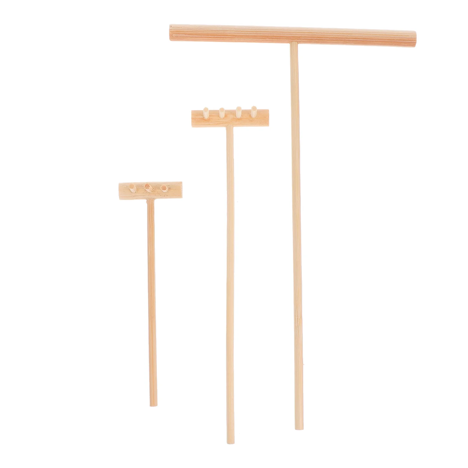 3 pçs mini ancinhos de jardim decoração de mesa tradicional zen ferramentas de jardim areia alisamento ancinho micro paisagem acessórios