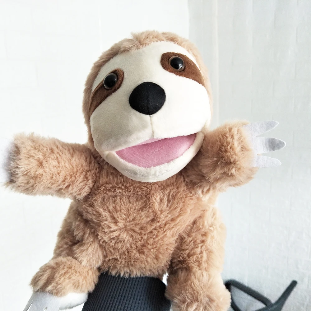 Hochwertiges Plüschtier mit niedlichem Faultier-Cartoon-Handpuppe