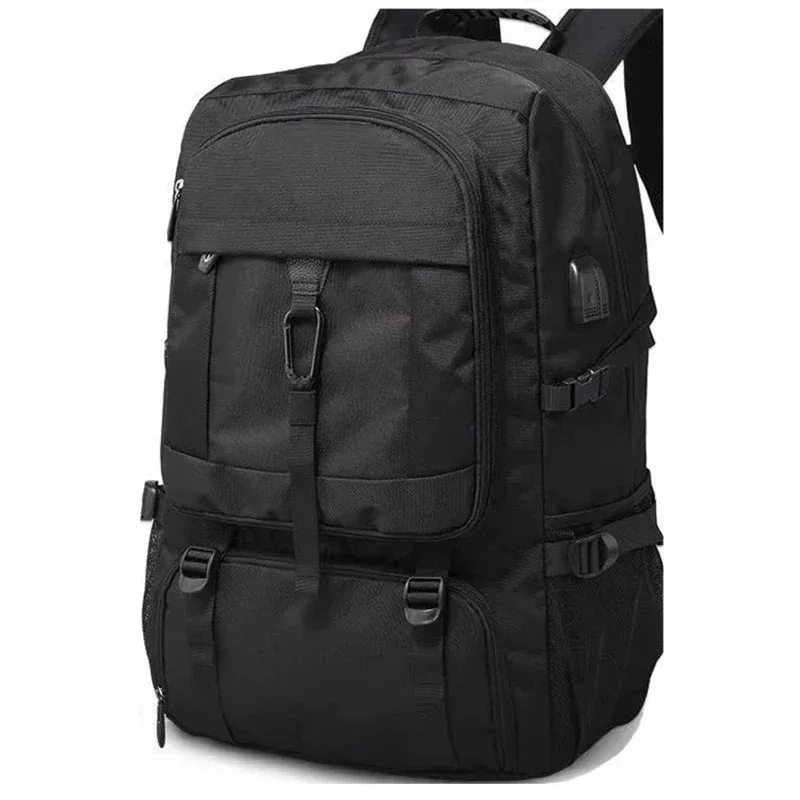 

Large Travel Backpack Men Separate Shoe Compartment Business Bag Outdoor Sports Waterproof Man Black Storage Backpacks