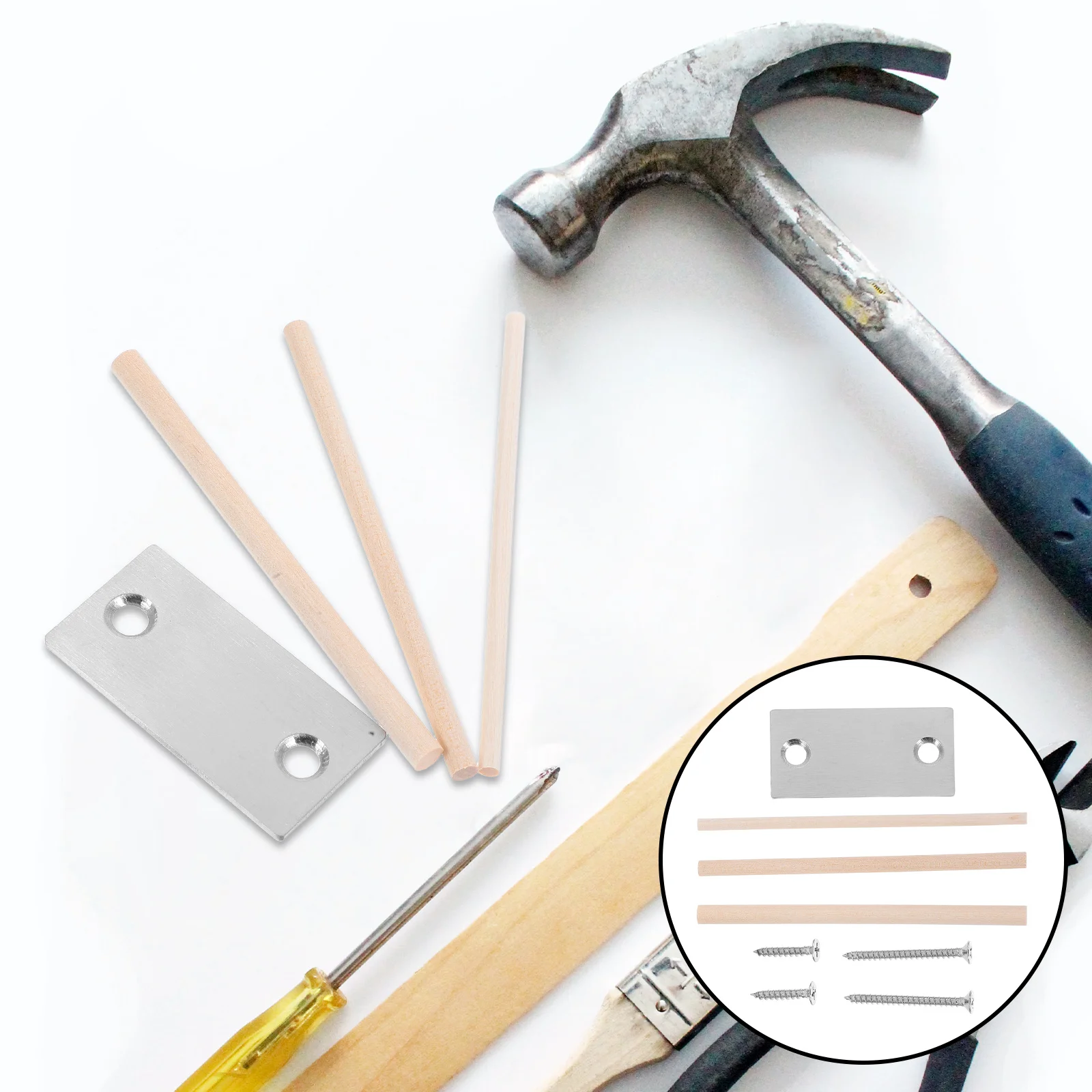 

1Set Door Edge Filler Plate Versatile Application Easy Install Latch Protector for Doors Door Plate Lock Replacement Parts