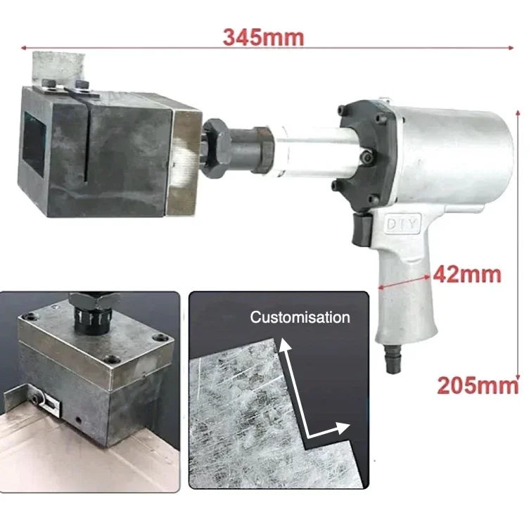 TY17NXXCH Pneumatic-Hydraulic Notcher Customization Size SQUARE KNOCKOUT NOTCH 90 Degree Angle Clean Burr-free Corner Cuts