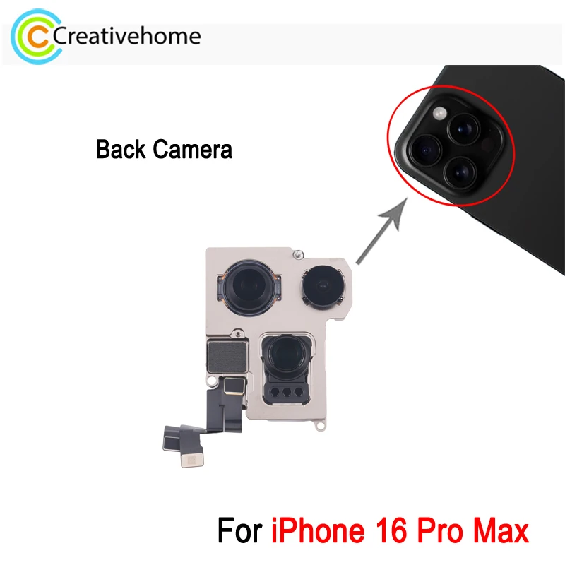 Back Facing Camera For iPhone 16 Pro Max, Phone Rear Camera Repair Replacement Part