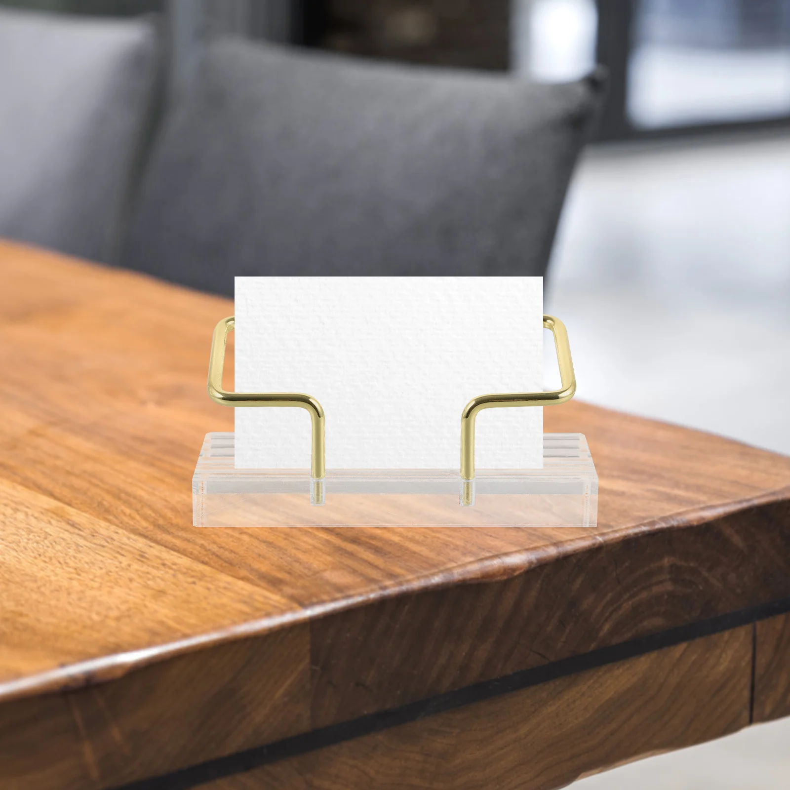 

Wave Pattern Acrylic Business Card Holder Desk Display Stand for Office Name Cards Organizer Vertical Card Stand Holder