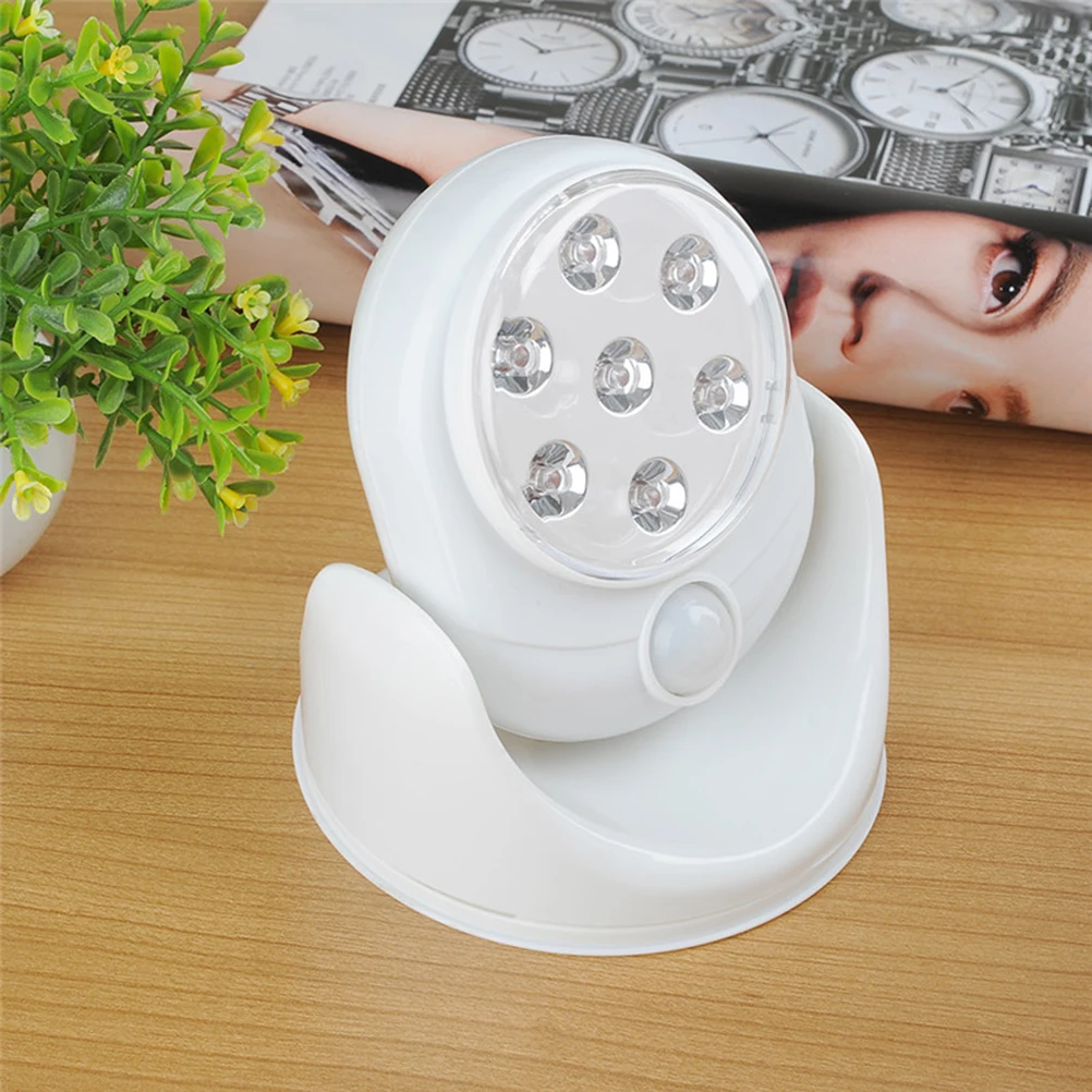 Lámpara LED inalámbrica con Sensor activado por movimiento, lámparas de pared con rotación de 360 grados, luz de porche para interiores y exteriores