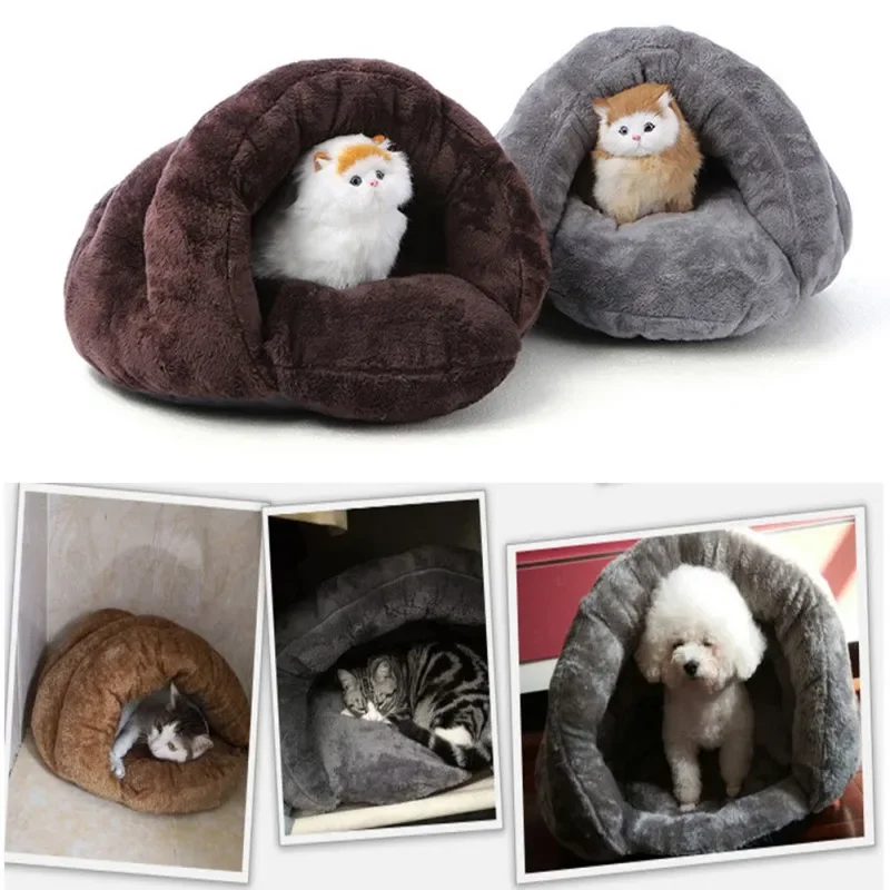 

New Soft Cat Bed Winter Warm Plush Pet Puupy Kitten Nest Kennel Deep Sleep Cats Cave House For Cats Small Dogs Products