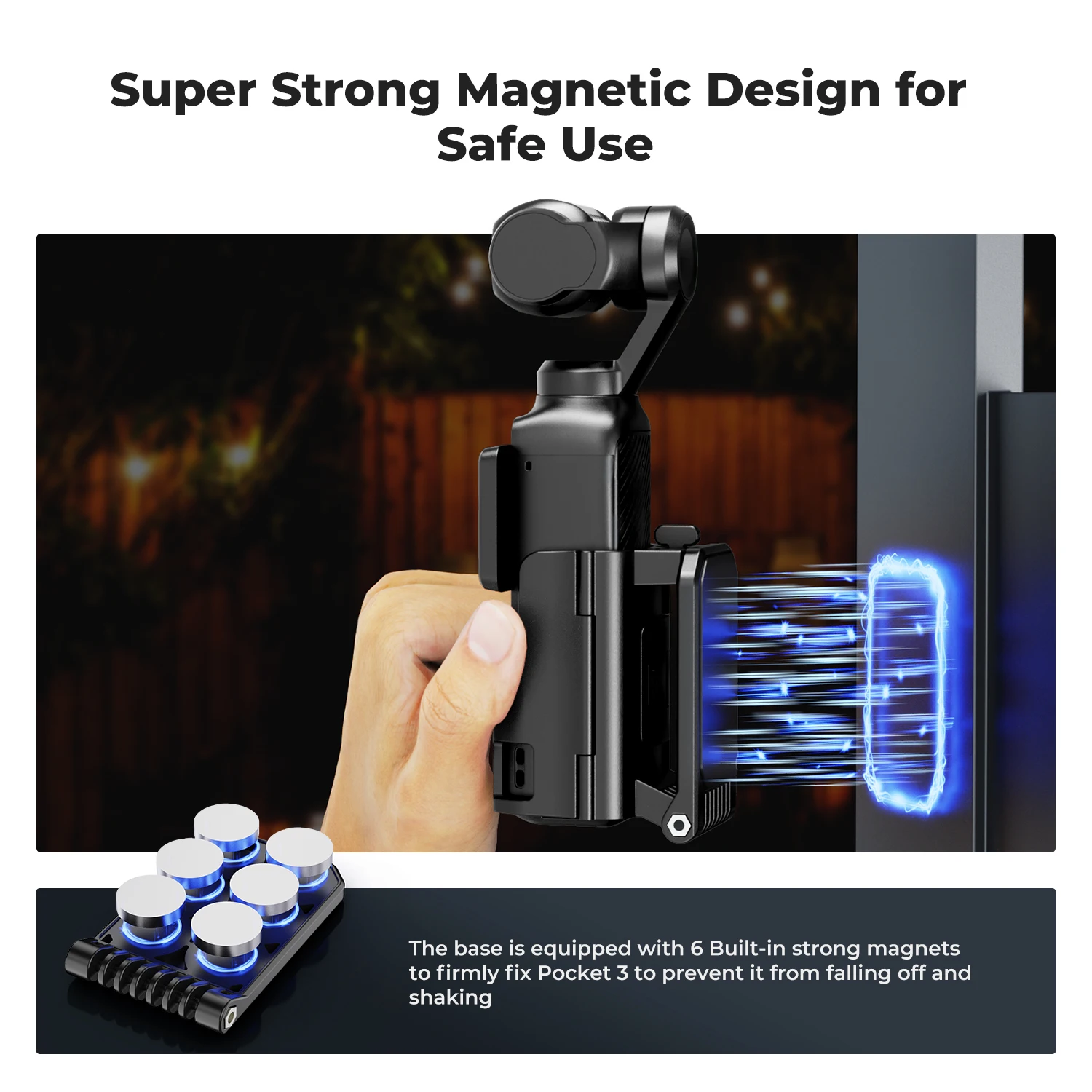 K&F Concept DJI 오즈모 포켓 3 마그네틱 마운트 데스크탑 지지대 브래킷 스탠드 확장 어댑터 포켓 3 마그넷 흡착