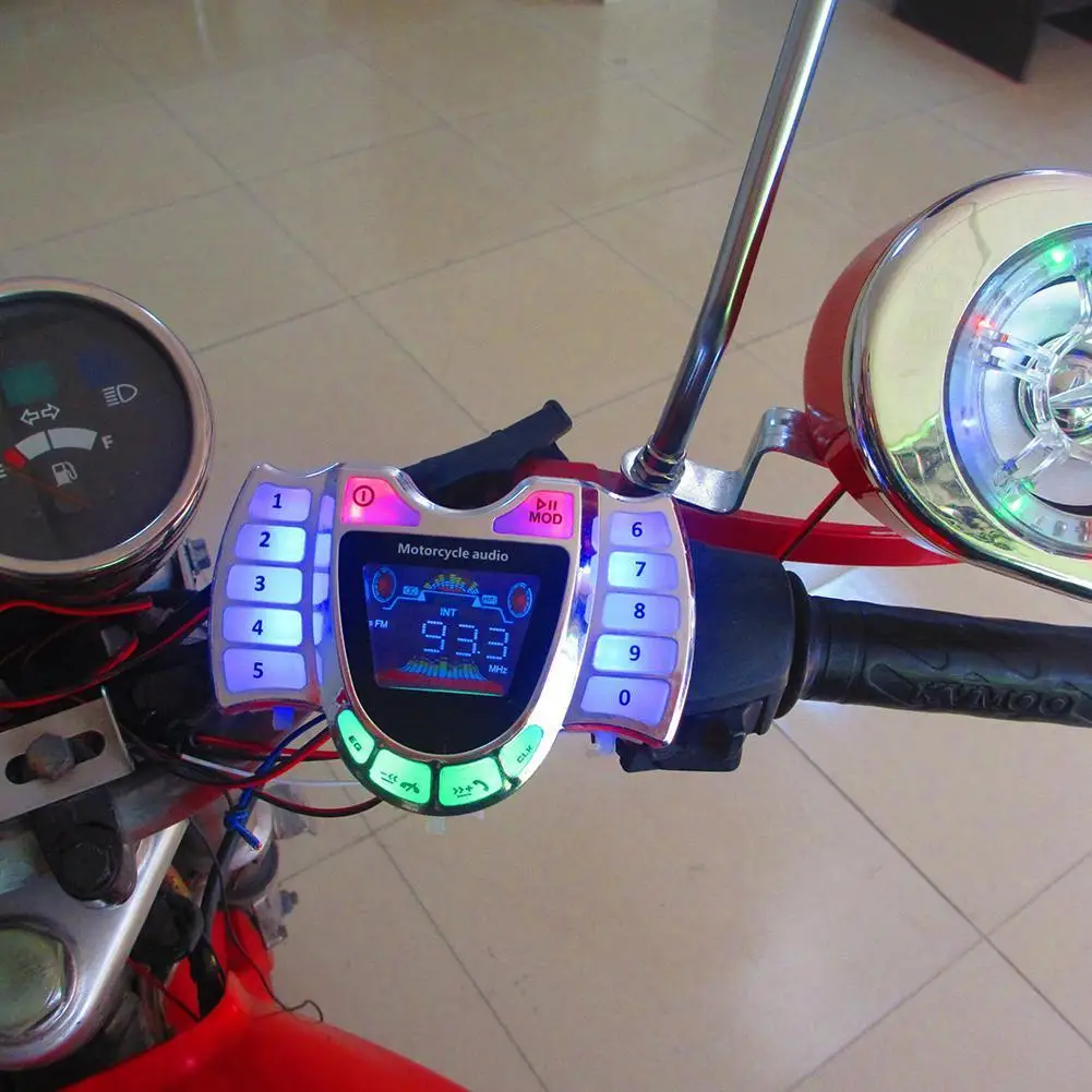 

Motorcycle Bluetooth-compatible Sound System Classic Colors and Simple Design Waterproof Stereo Speakers Radio USB