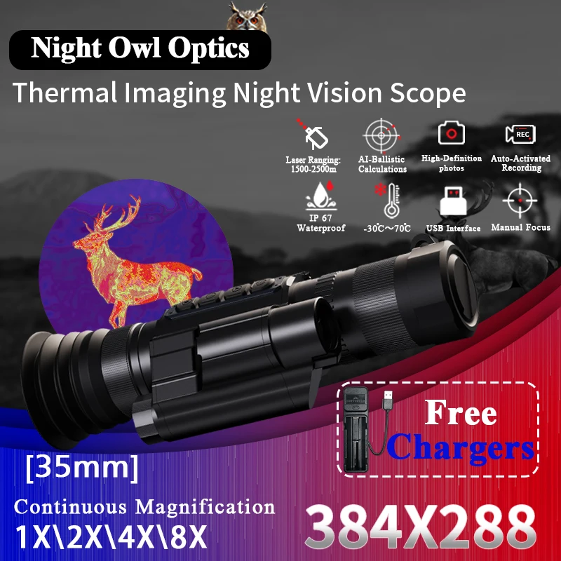 

OEM Cheaper 384*288 Resolution Long Range Hunting Monocular Night Vision Thermal Imaging Scope