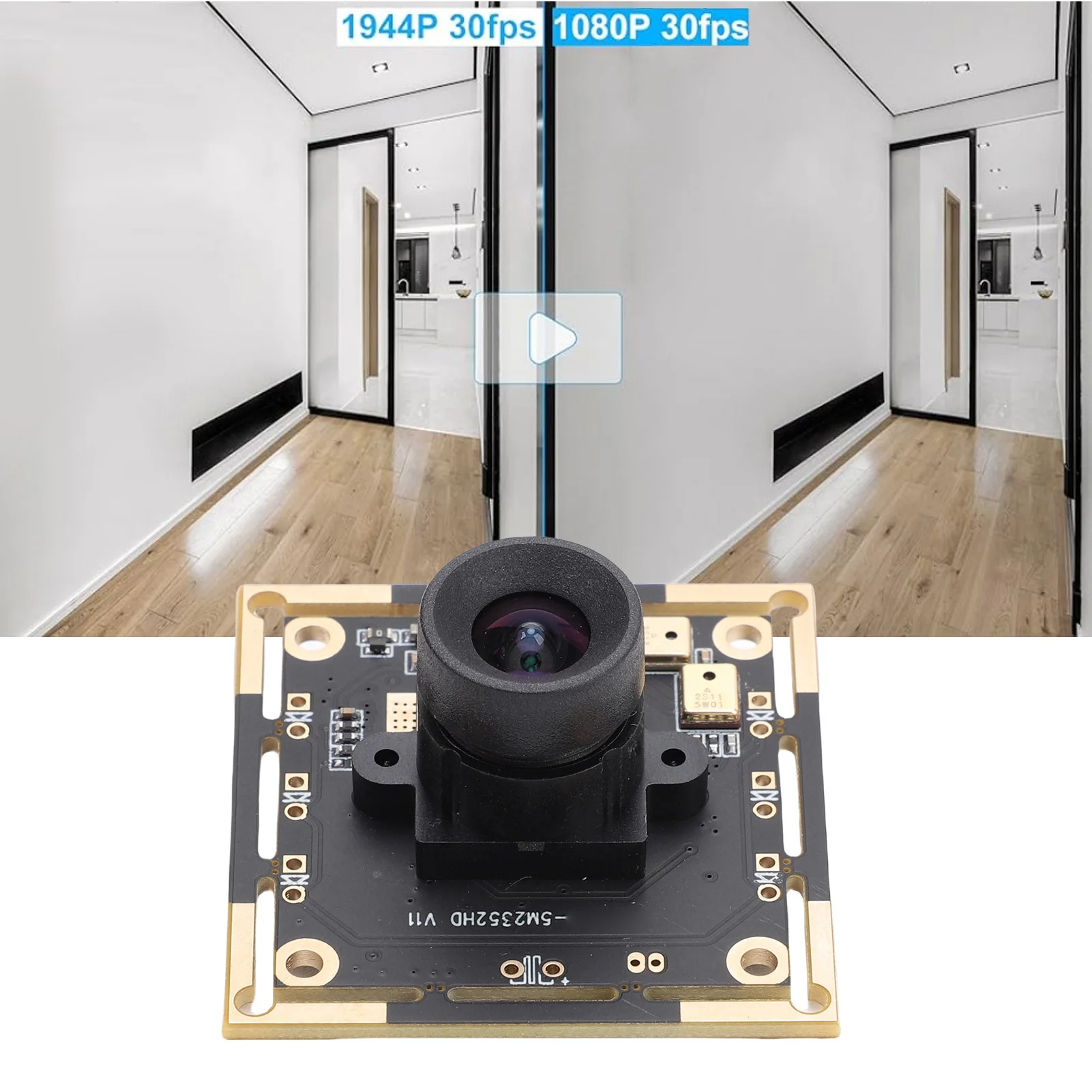

USB Camera Module 5MP 30FPS 100° Wide Angle 2K Resolution Video Webcam Board for IPC Industrial Video Webcam Board