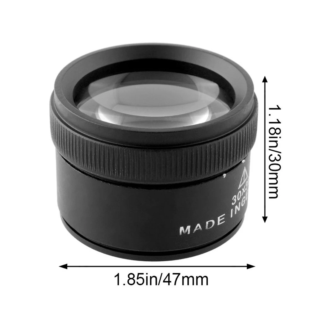 Imagem -06 - Measuring Magnifier 30x 40 mm Lente de Vidro Óptico Microscópio Loop Moedas Selos Jóias Mini Pocket Loupe hd