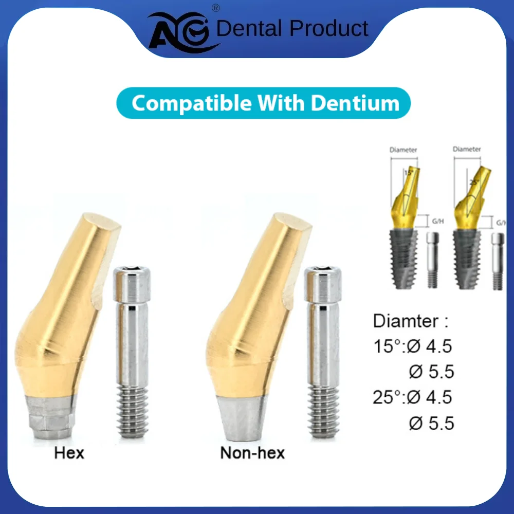AG Dental Suitable for Repairing Temporary Pedestal Titanium Alloy with Dentium Finished Right Angle Screws