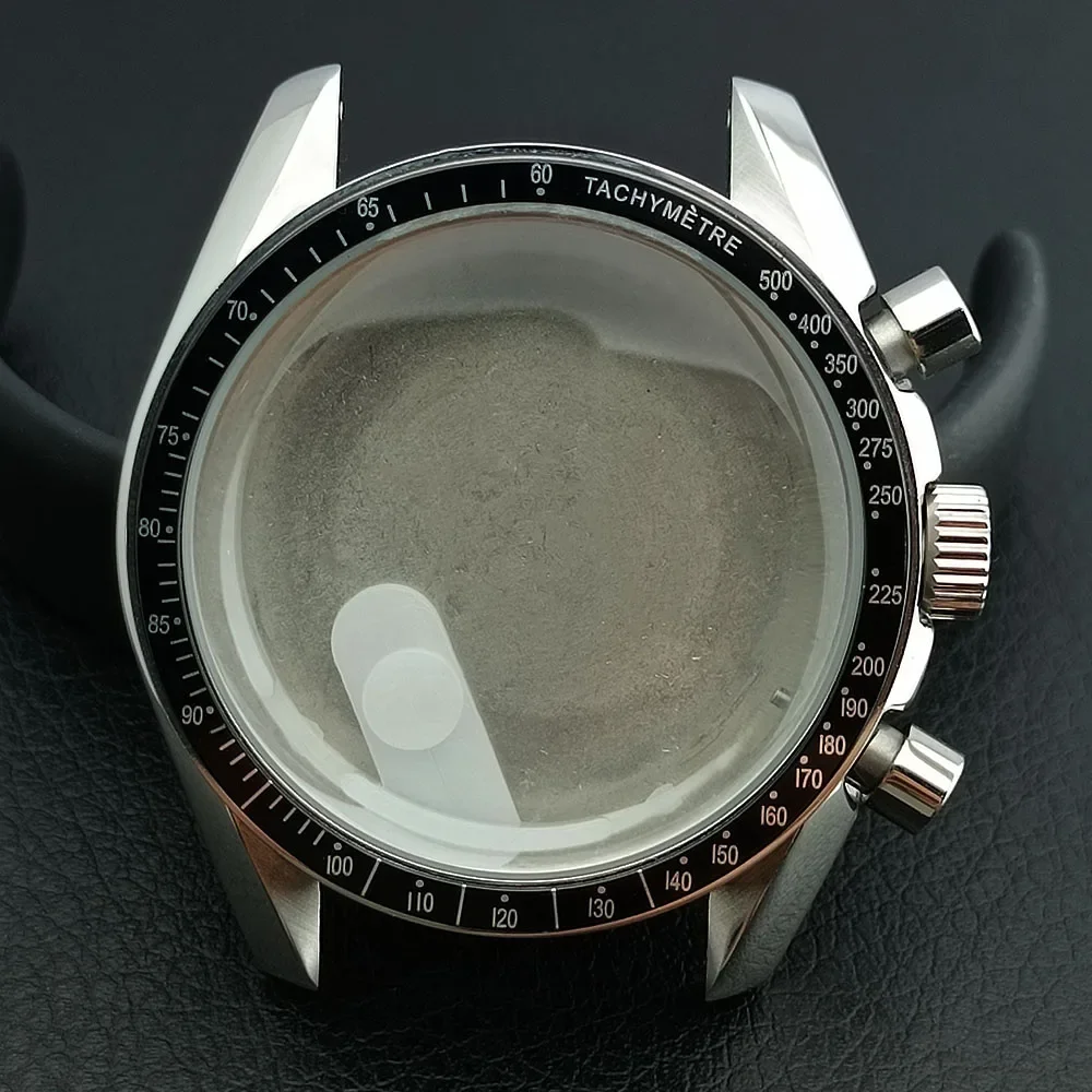 New 39.7mm Watch Stainless Steel Moon Back Cover Case FIT VK63 Movement Case Watch Accessories Suitable for 20mm Strap Watch Box