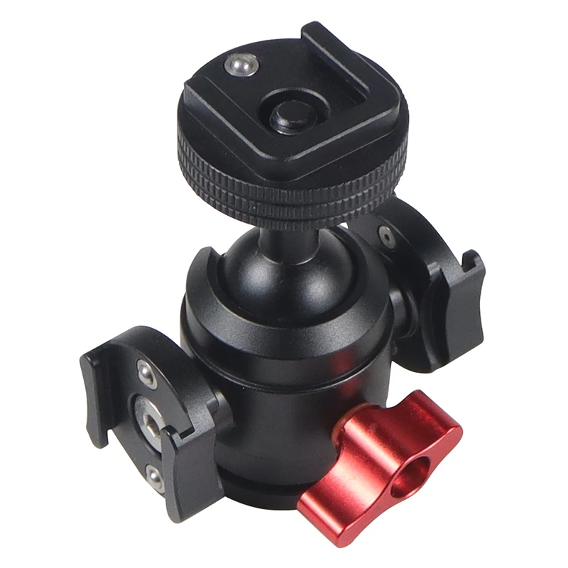 Mini Stativ Swivel Ball Kopf mit Kalten Schuh Mount Adapter für DSLR Kamera Monitor Vlog Flash Licht Mikrofon Magie Arm stehen – Detail 9