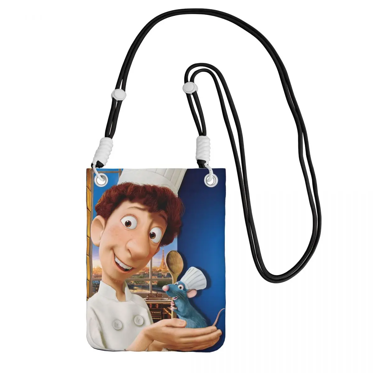 

Custom Ratatouille Anime Carry A Mobile Phone Bag Diagonally Women Men Alfredo Linguini Remy Mobile Phone Bag Phone Money Pouch