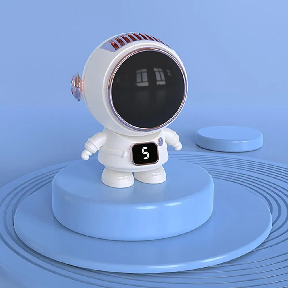 Bladeseless Astronauta Fan, Pode Pendurar Pescoço Design, Portátil, Carregamento USB, 5 Engrenagens Display, Mini, Pequeno, Elétrico, Vento silencioso, Vento