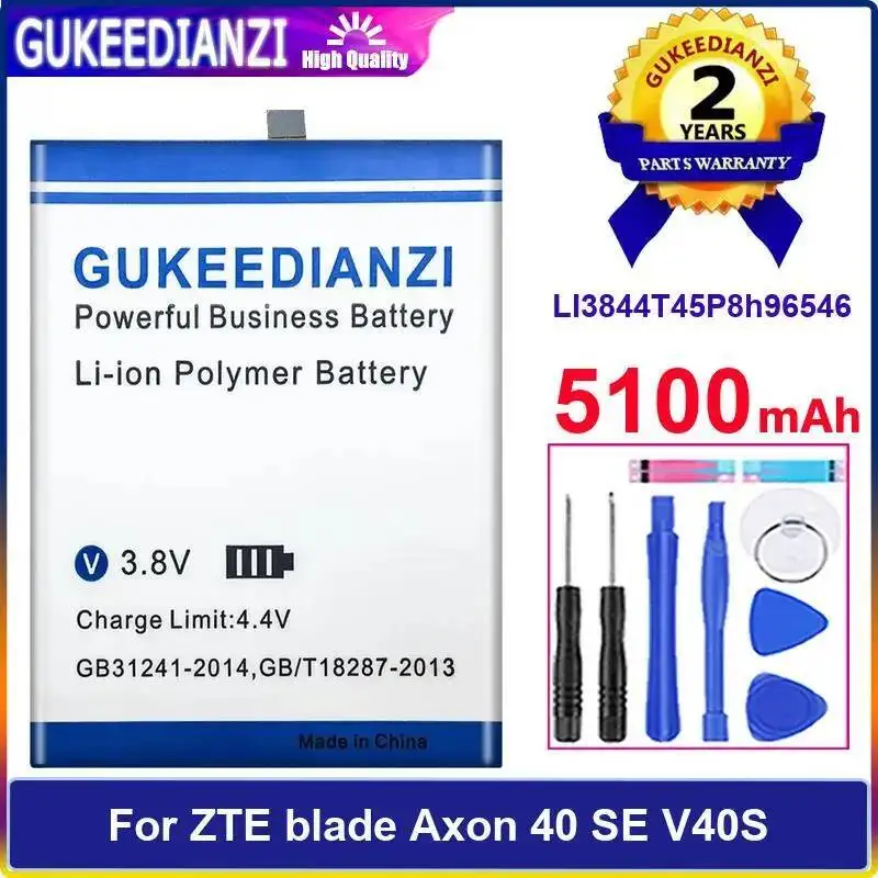 

For Zte Blade Axon 40 SE V40S Mobile Phone Battery Li3844t45p8h96546 High-Efficiency 5100Mah